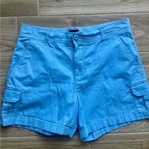 Lee Size 12 Medium Blue /Light Blue 6 Pocket Cargo Shorts